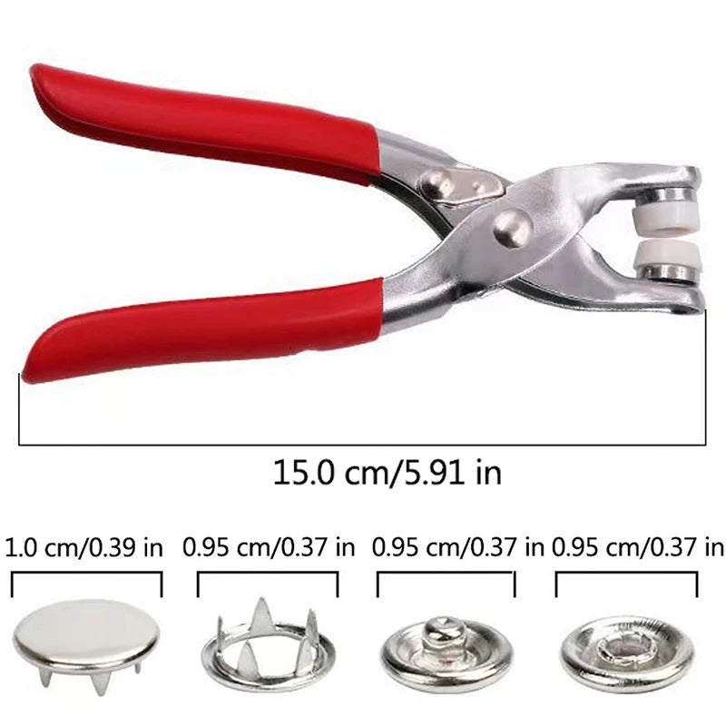 Snaps Buttons Pliers Set Snap Fasteners Kit Tool Sewing Buttons Press Studs Snap