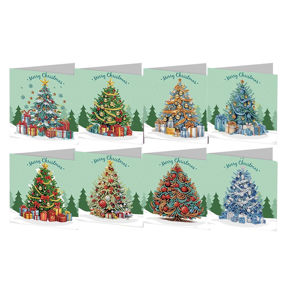 DIY Christmas Greeting Cards 12pc Diamond Painting Kits
