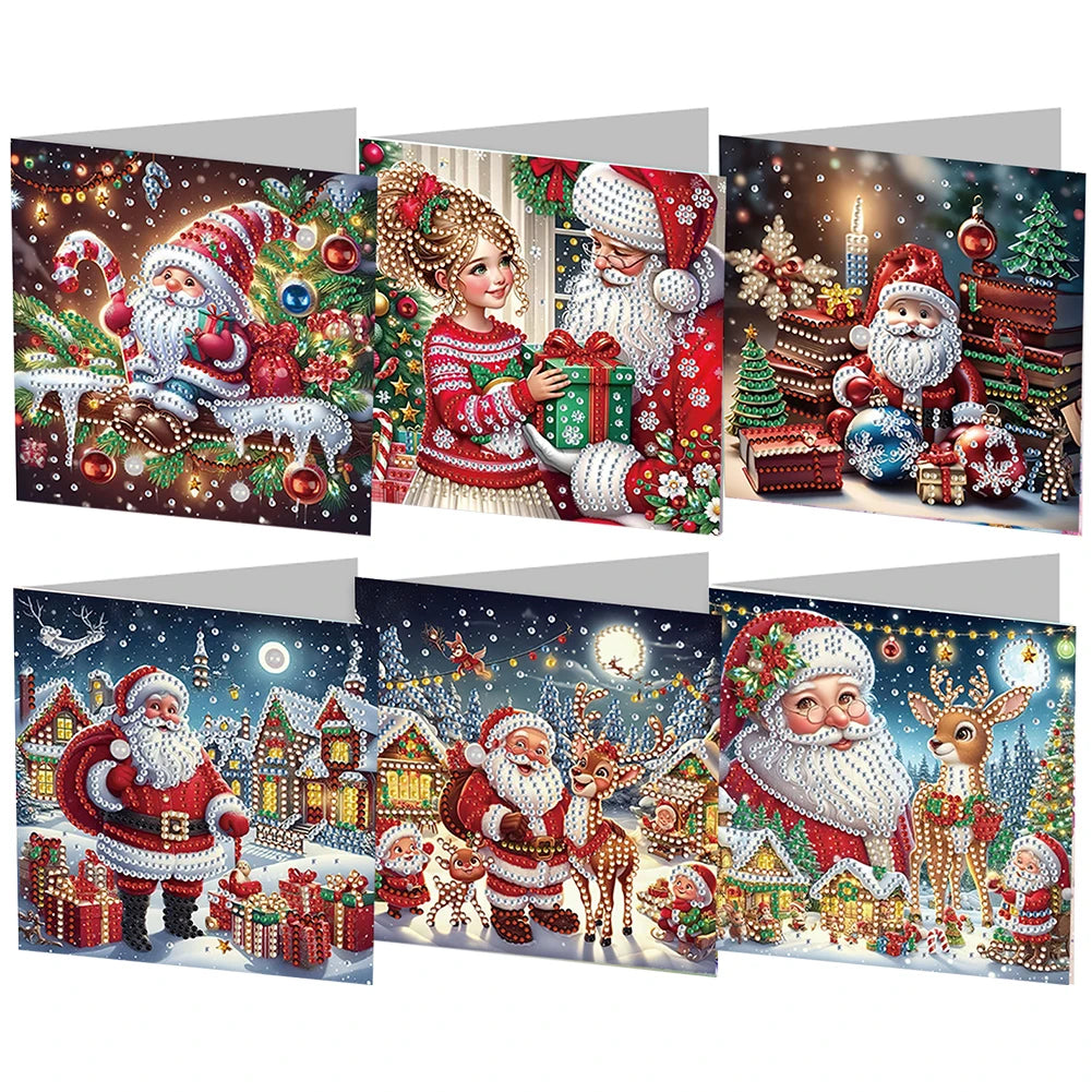 DIY Christmas Greeting Cards 12pc Diamond Painting Kits