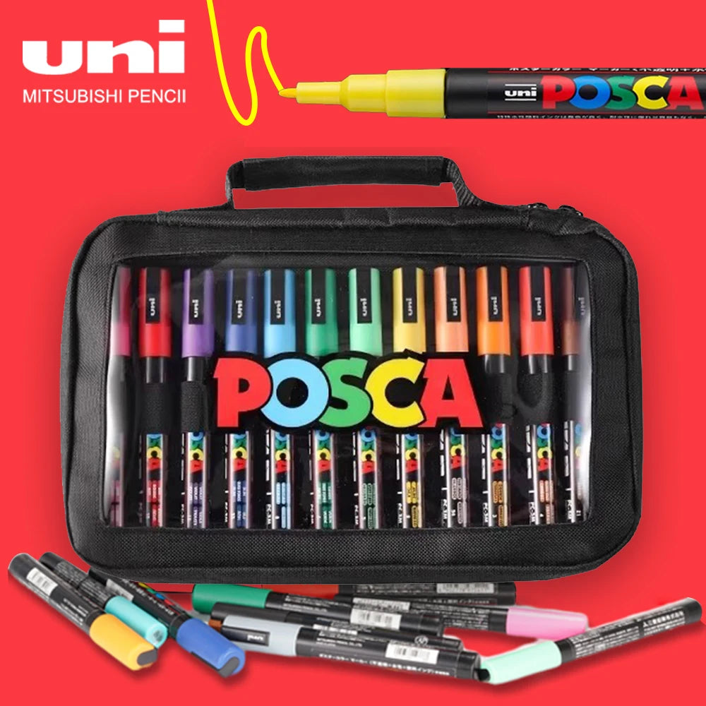 24 Color UNI Marker Pen Set Water-based Color