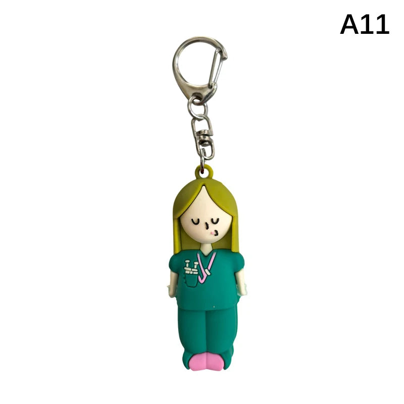 1PCS PVC Ampoule Bottle Opener Keychain Syringe-Shaped Cutter Nurse Doctor Aid Medication Vial Breaker Tool