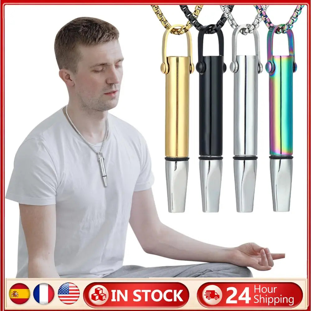 Breathing Resistance Whistle Necklace Breathing Necklace