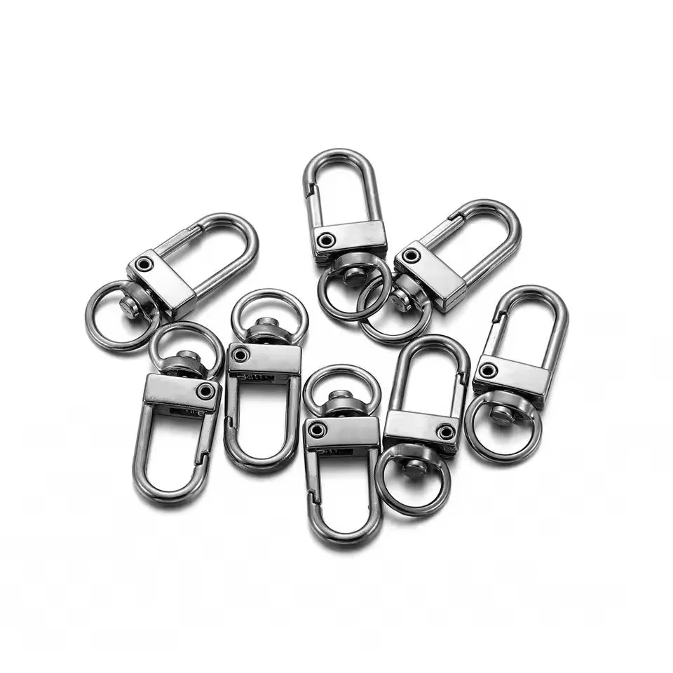 10pcs/lot 12x33mm Rotating Dog Buckle Colorful Lobster Clasps Hooks