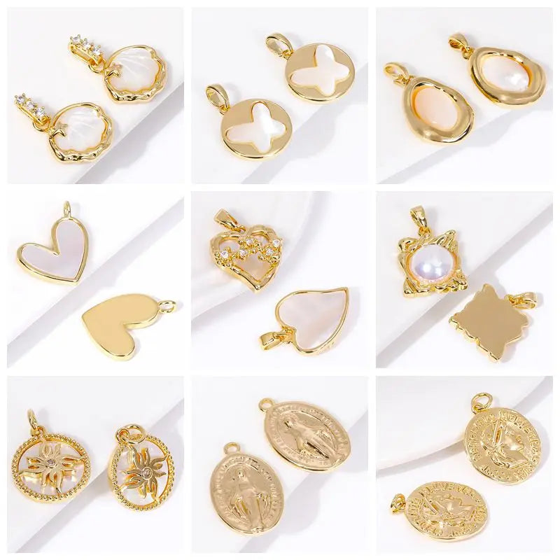 DIY Jewelry Accessories Inlaid Zircon Pearl Clasps Connectors 18K Gold Plated Pearl Clasps Fastener For Necklace Making Findings