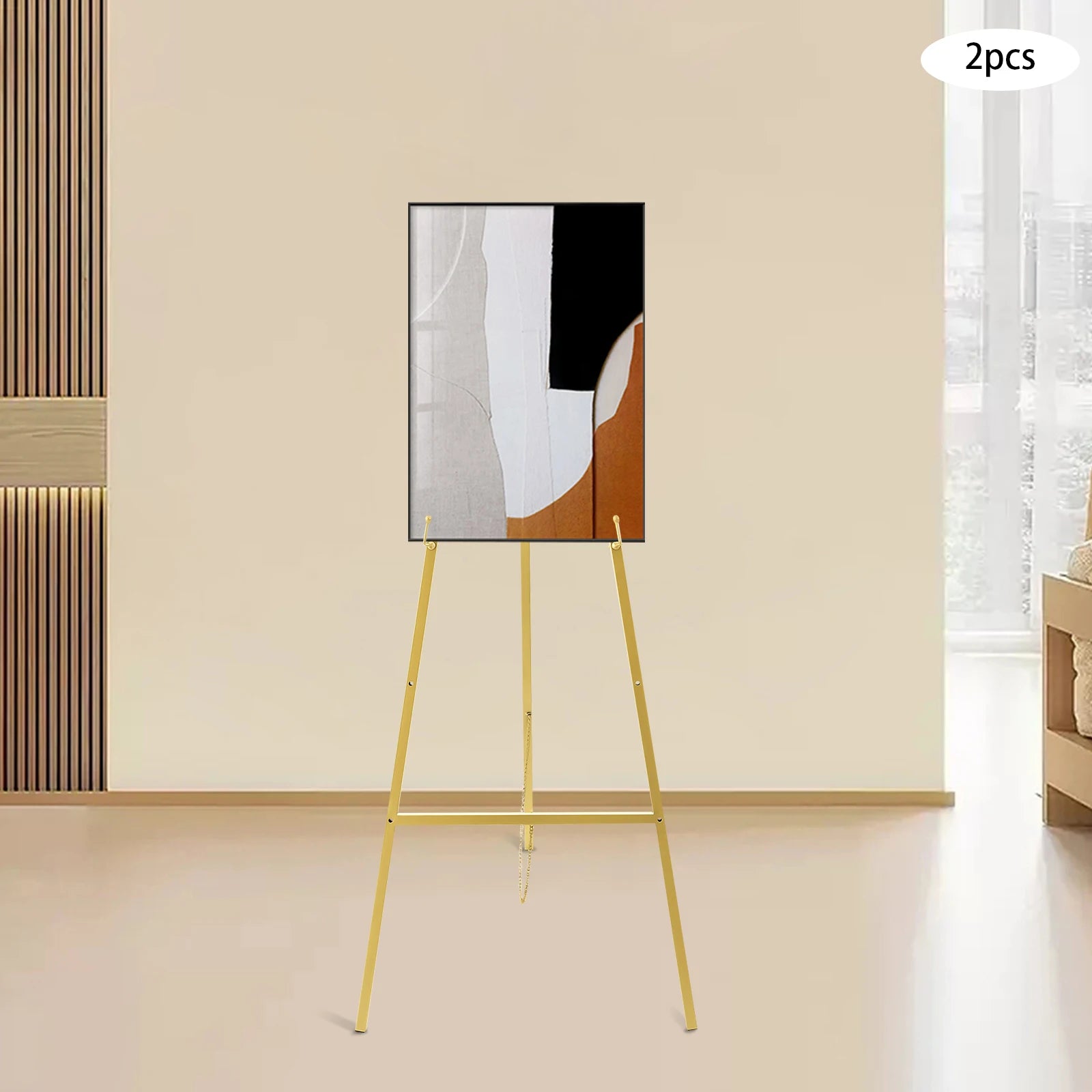 Large Wood Tripod Artist Easel Floor Stand, Portable Display