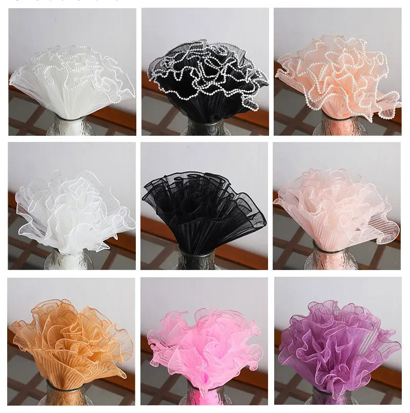5Yards Bouquet Wrapping , Florist Packaging Lace Mesh