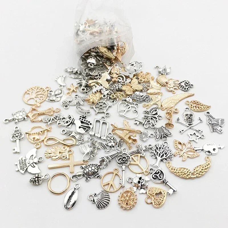 100-300pcs Tibetan Silver Mixed Pendant Animals Charms Beads for Jewelry Making Bracelet Earrings Necklace DIY Craft Art Charms