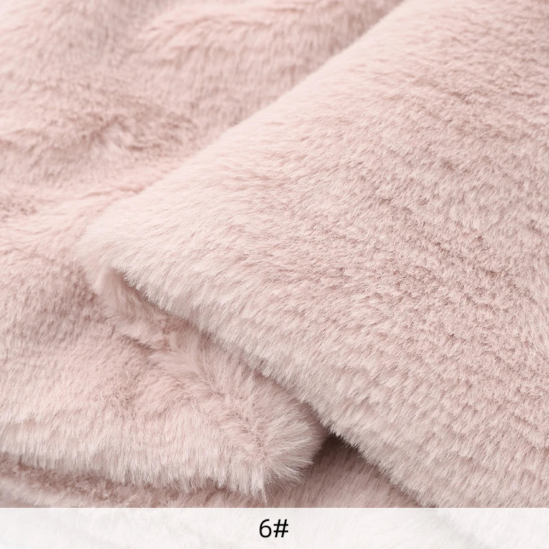 Rabbit Fur Fabric Soft Short Plush.