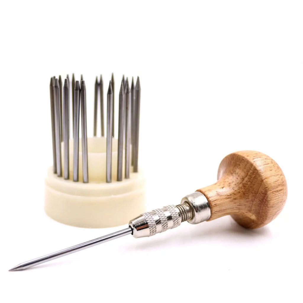 23Pcs/set Beading Tool Diamond Stone Pearl Grain Wood Handle