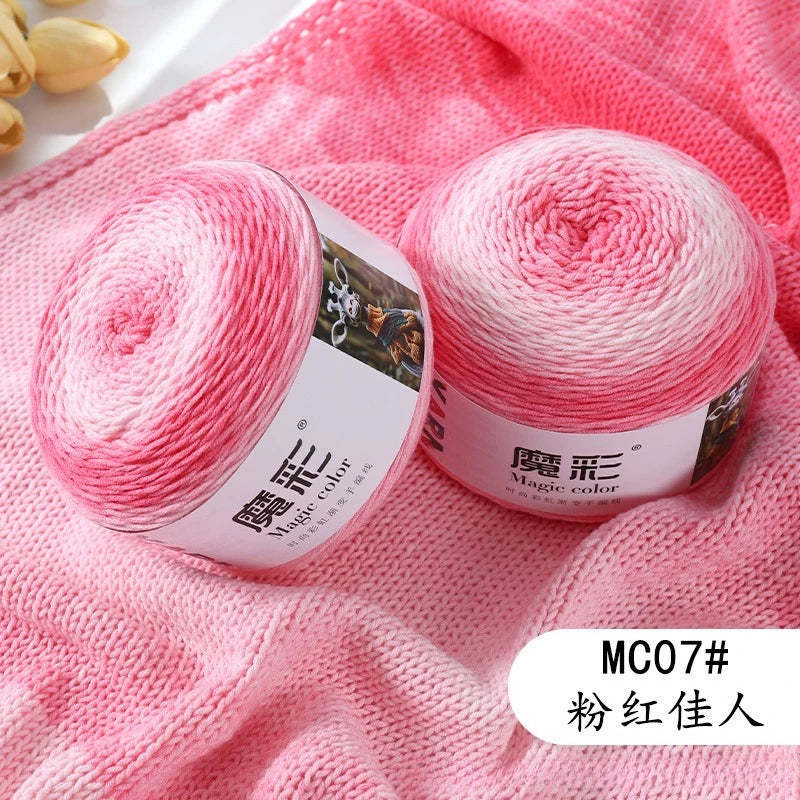 Cake Yarn for Knitting Crochet Gradient Color Medium Worsted Soft  for DIY Scarf