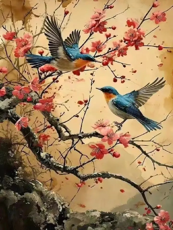 5D Diamond Painting Set Hummingbird Flower Bird Art Embroidery Home Wall Decoration Gifts.