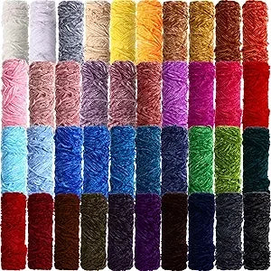 Bulky Soft Velvet Blanket Yarn for Crocheting and Knitting, 40 Packs, 5240 Yards, Ideal for DIY Crafts and Weaving