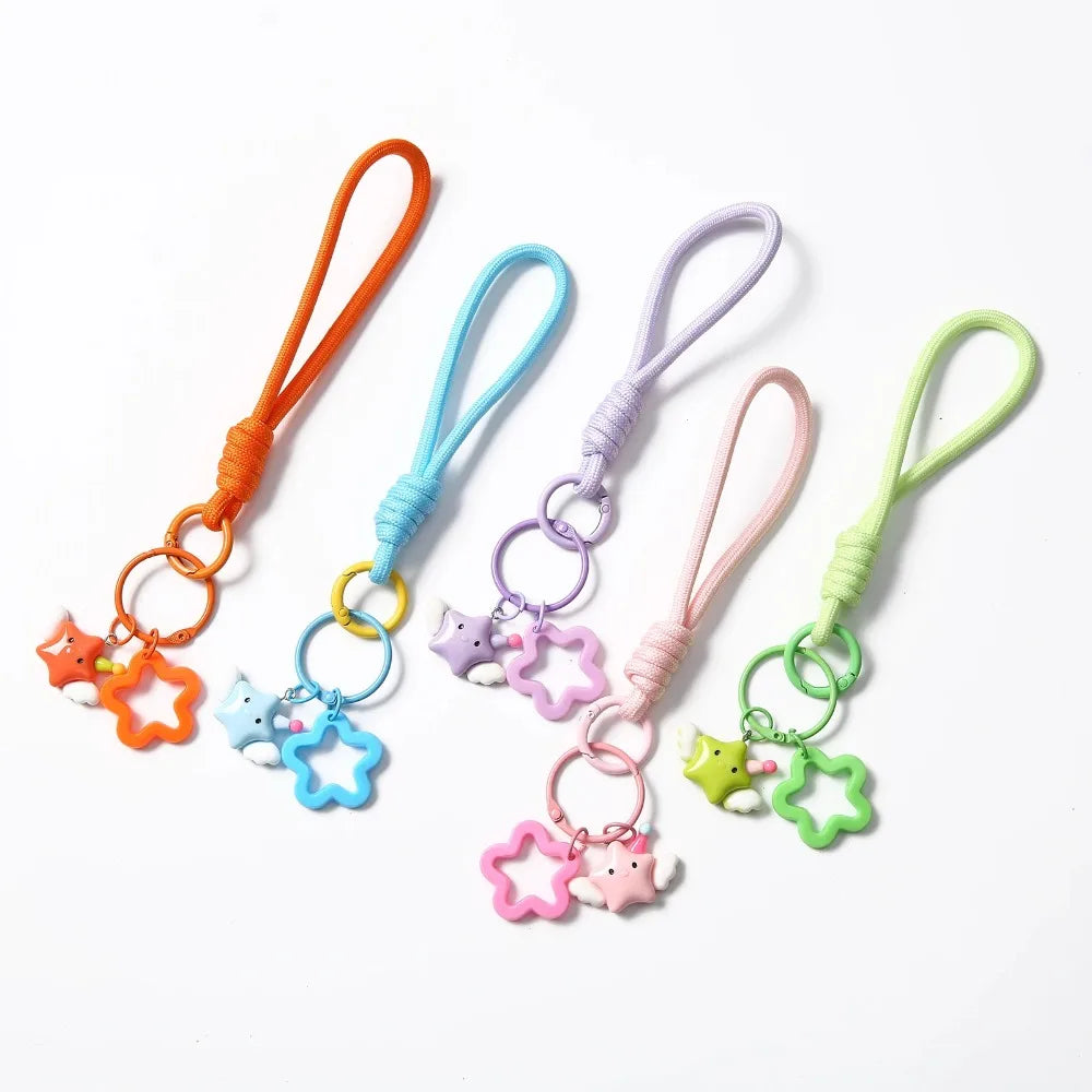 1pcs Multicolor Star Keyring Lobster Clasp Hooks, Jewelry DIY