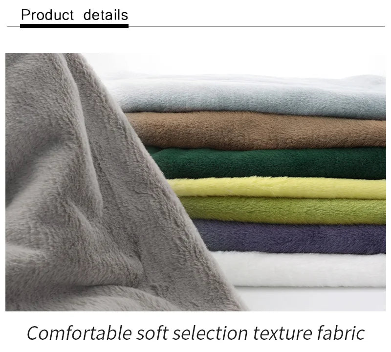 Rabbit Fur Fabric Soft Short Plush.
