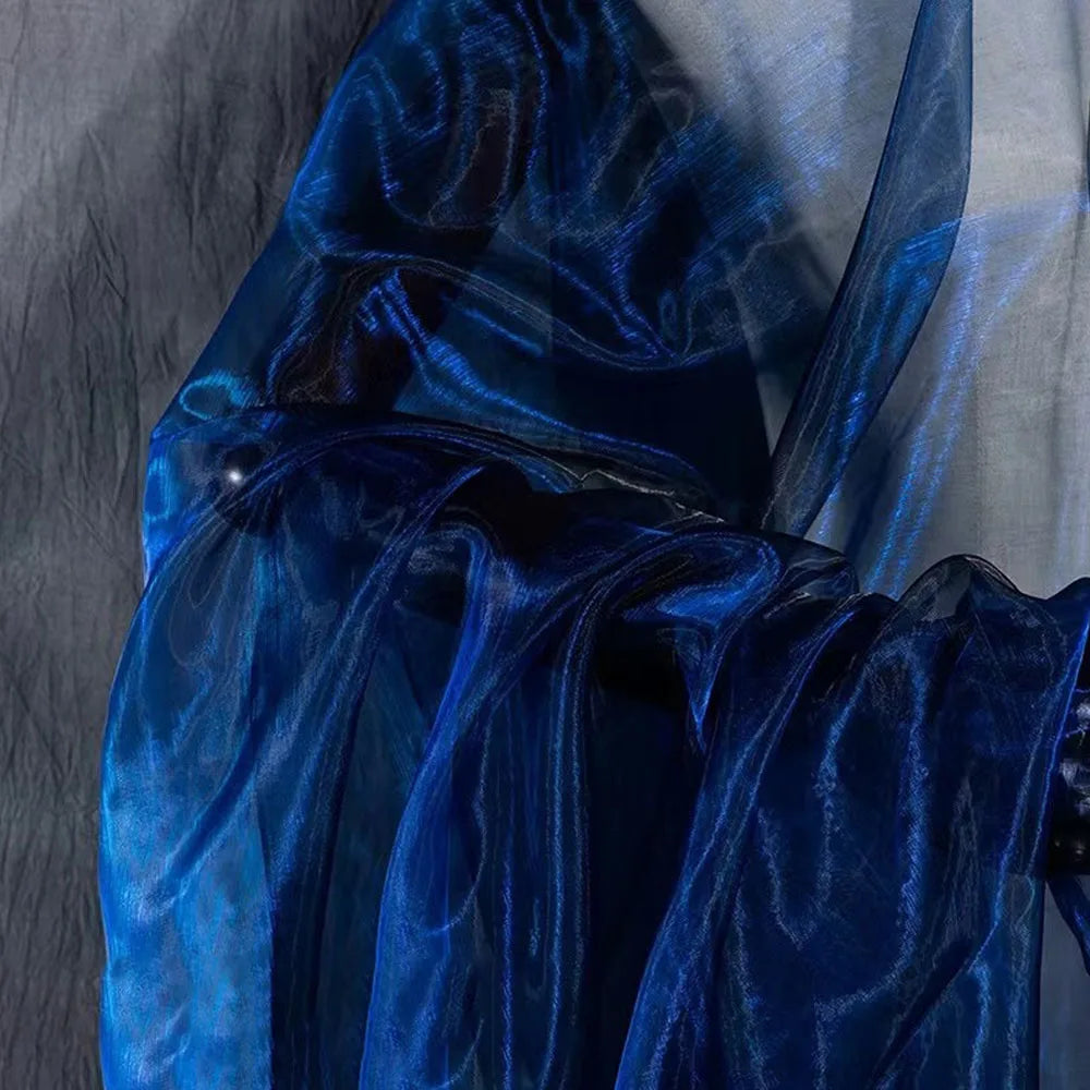 100X150cm Colorful Two-color Gradient Organza Mesh Fabric