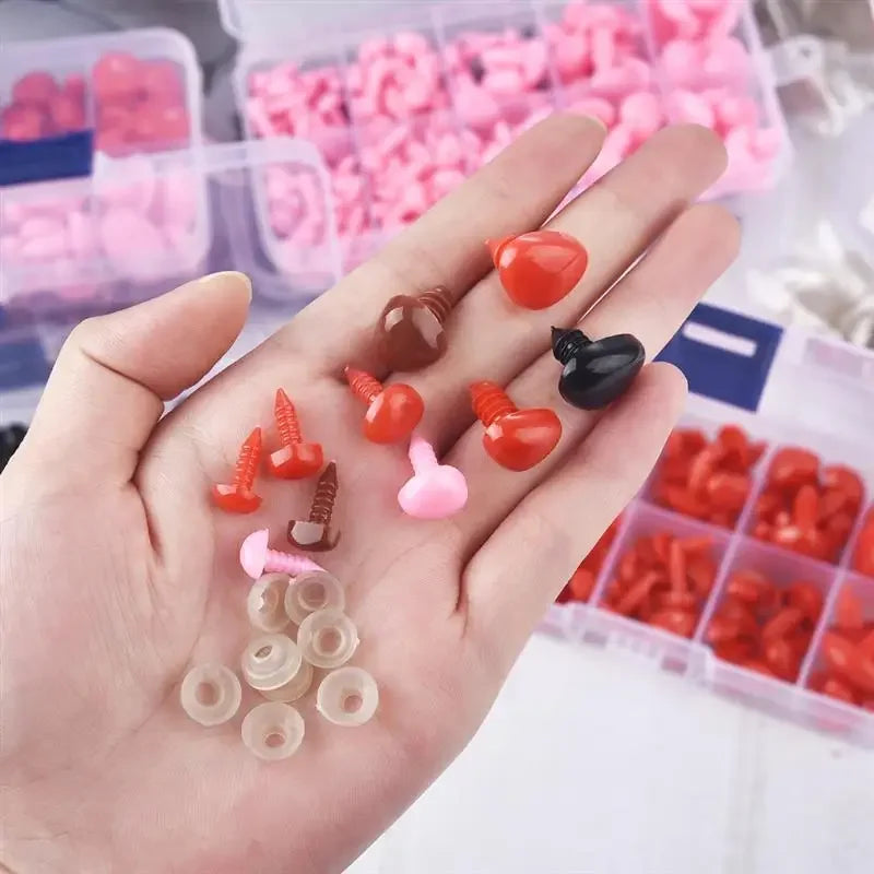 1 Box Plastic Colorful Eyes Noses For Doll Craft DIY Making Tools