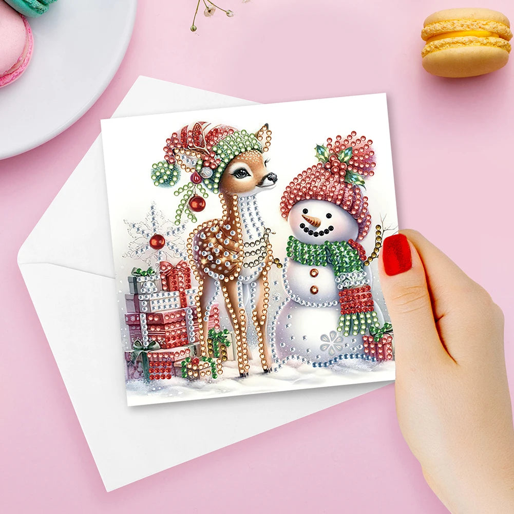DIY Christmas Greeting Cards 12pc Diamond Painting Kits