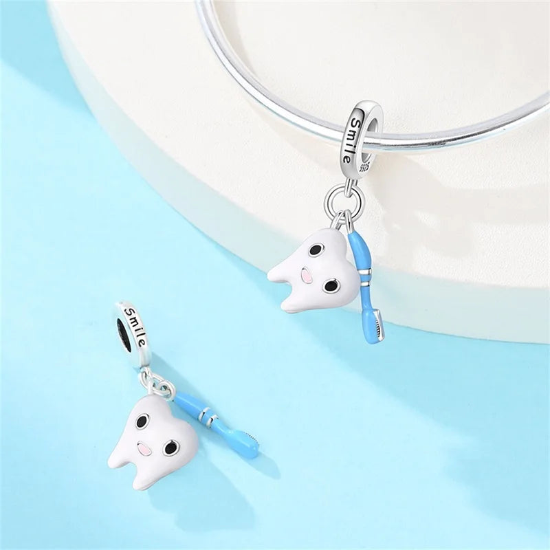 Original 925 Sterling Silver Charm Beads Medical Series