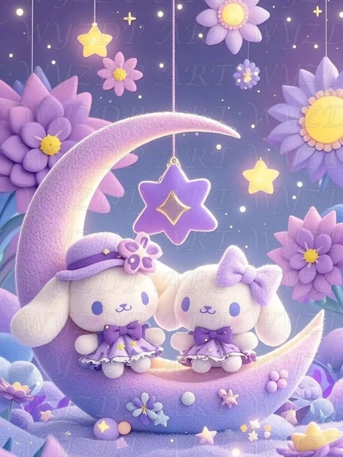 Fairy Dust Diamond Painting Cartoon Doll Embroidery Landscape Decor.