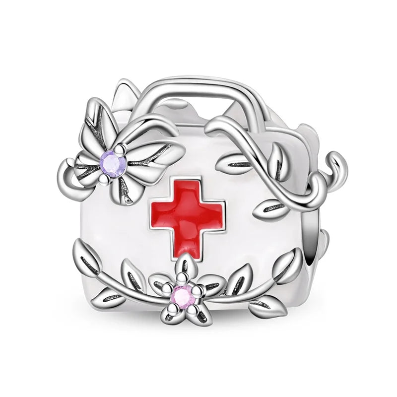 Original 925 Sterling Silver Charm Beads Medical Series