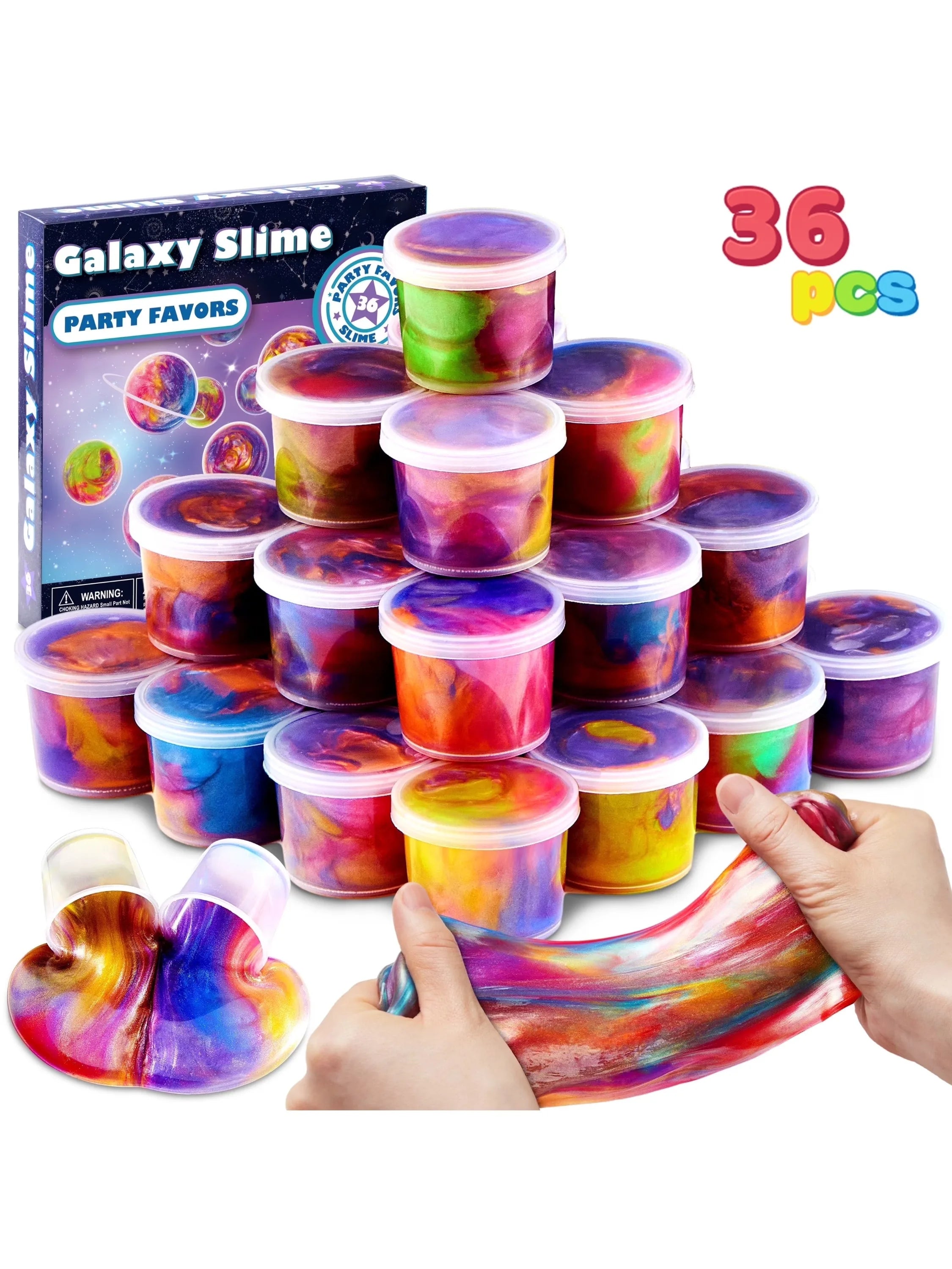 36 Pcs Galaxy Slime Cup Party Favors