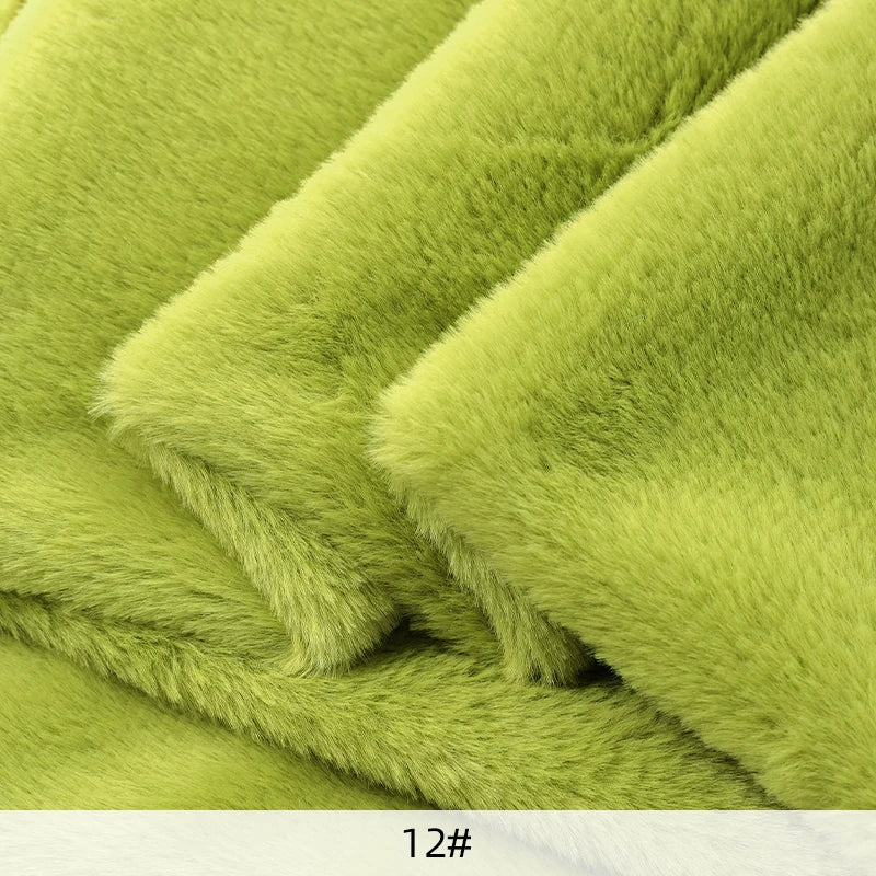 Rabbit Fur Fabric Soft Short Plush.