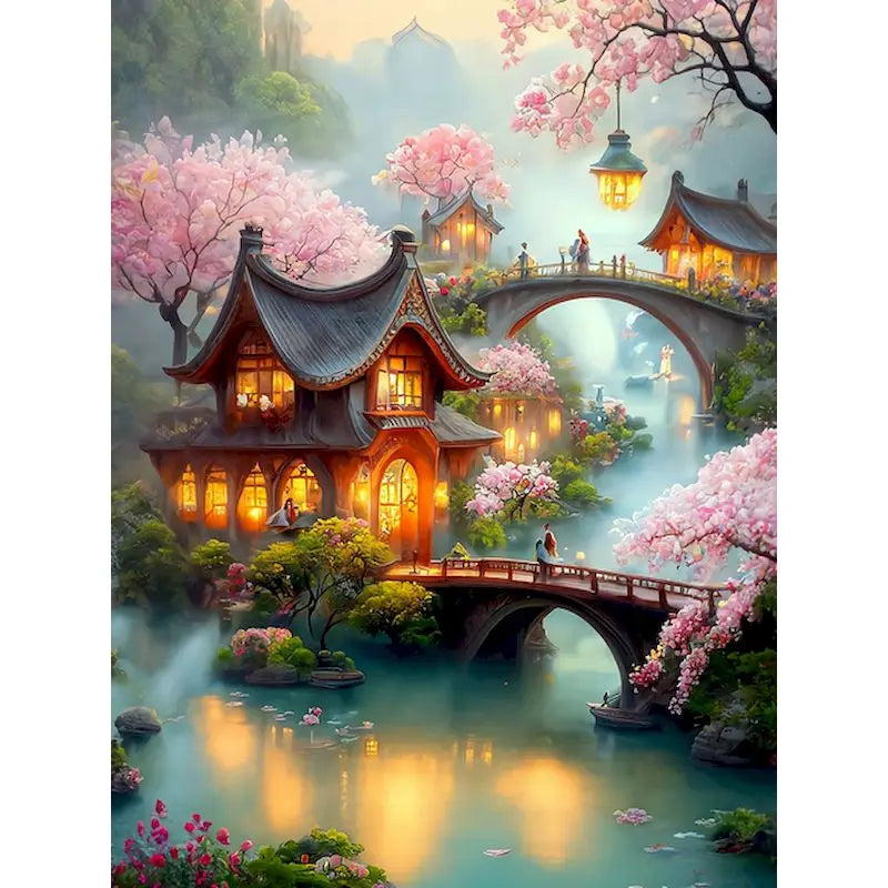 Cherry Blossoms 120 Colors Resin Diamond Painting