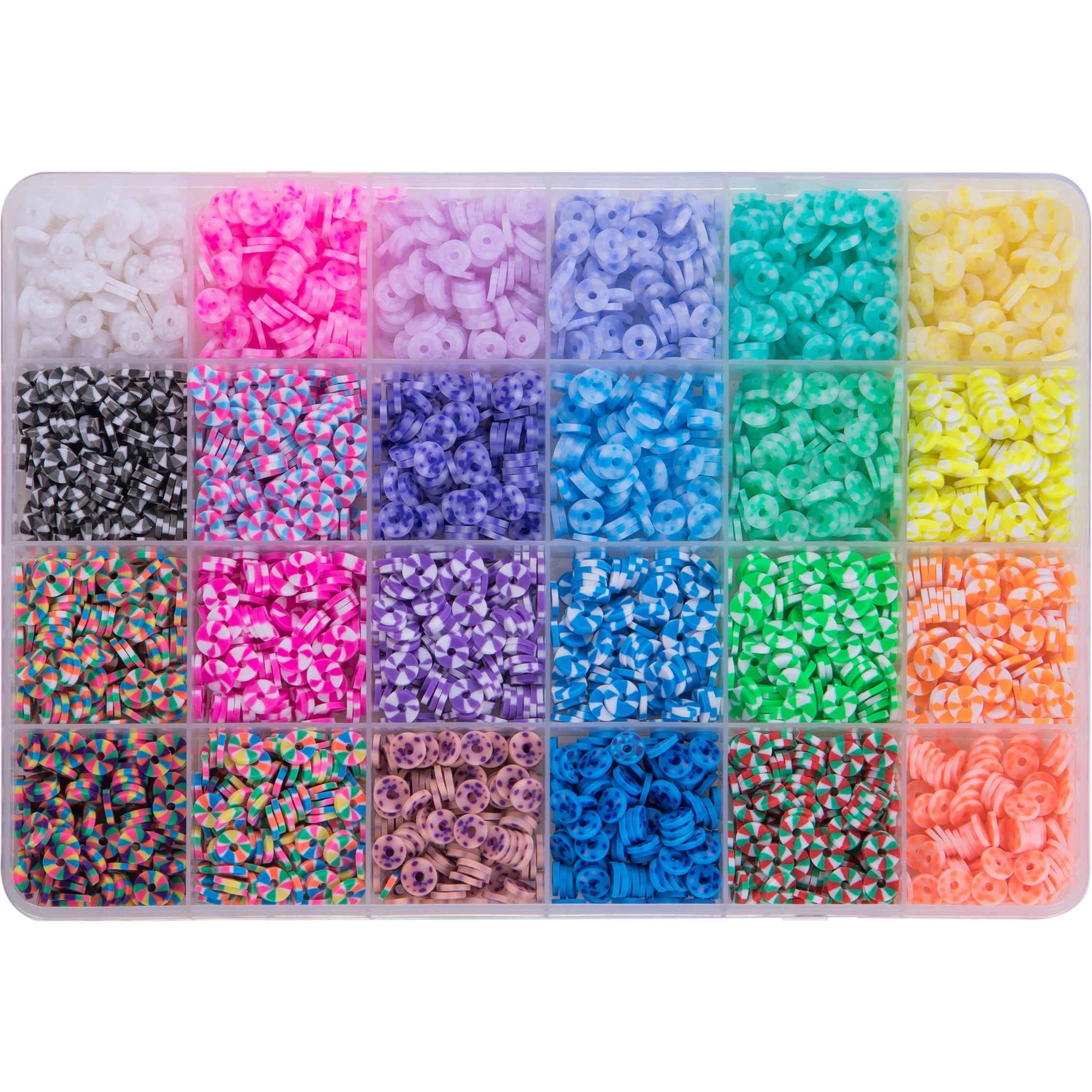 Handmade Jewelry Set Polymer Clay Beads Set Rainbow Color