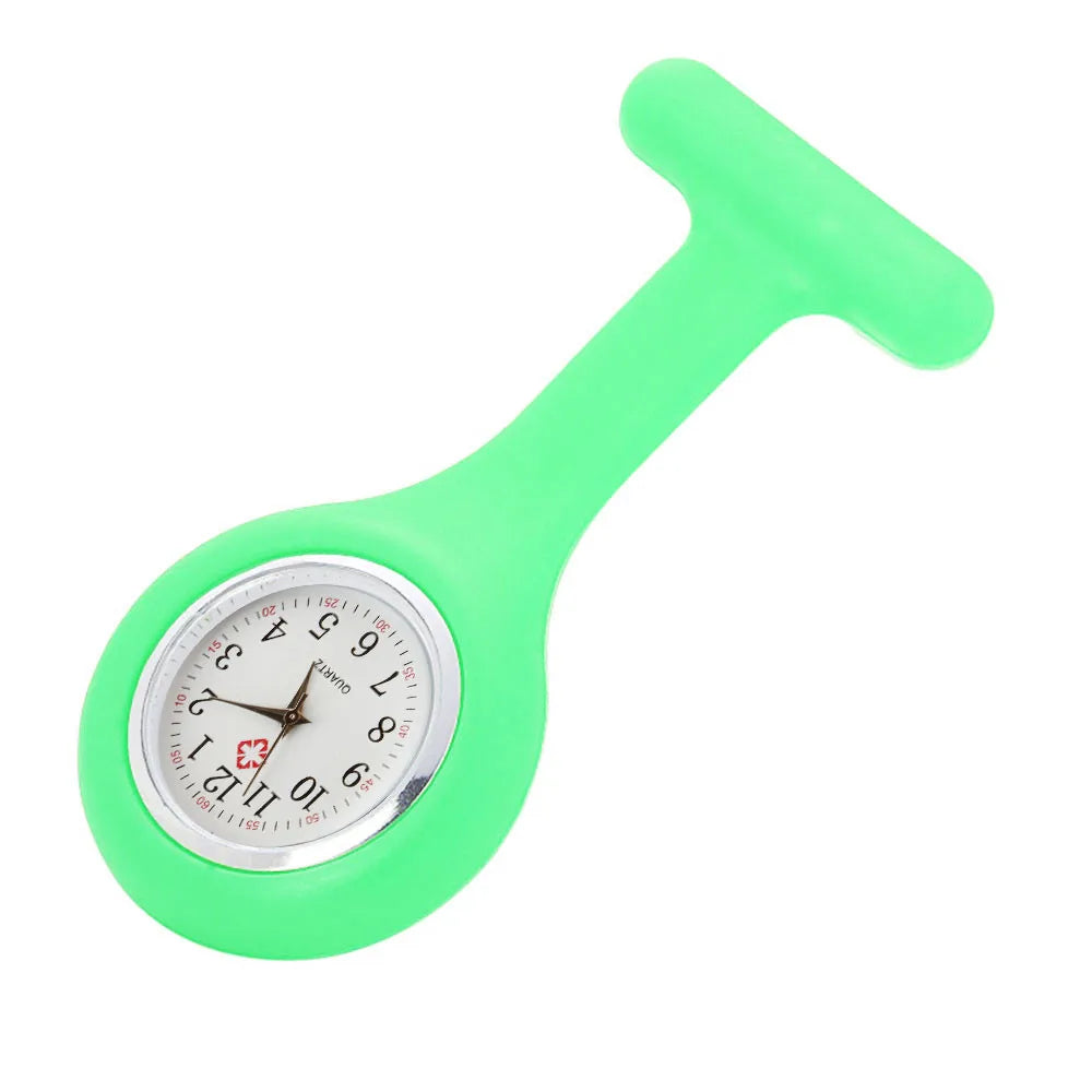 Silicone Nurse Watch Pocket Watches Mini Cute Medical Watch Lockable Pins Nurse Clip Watch Women Men Hanging Quartz Watches