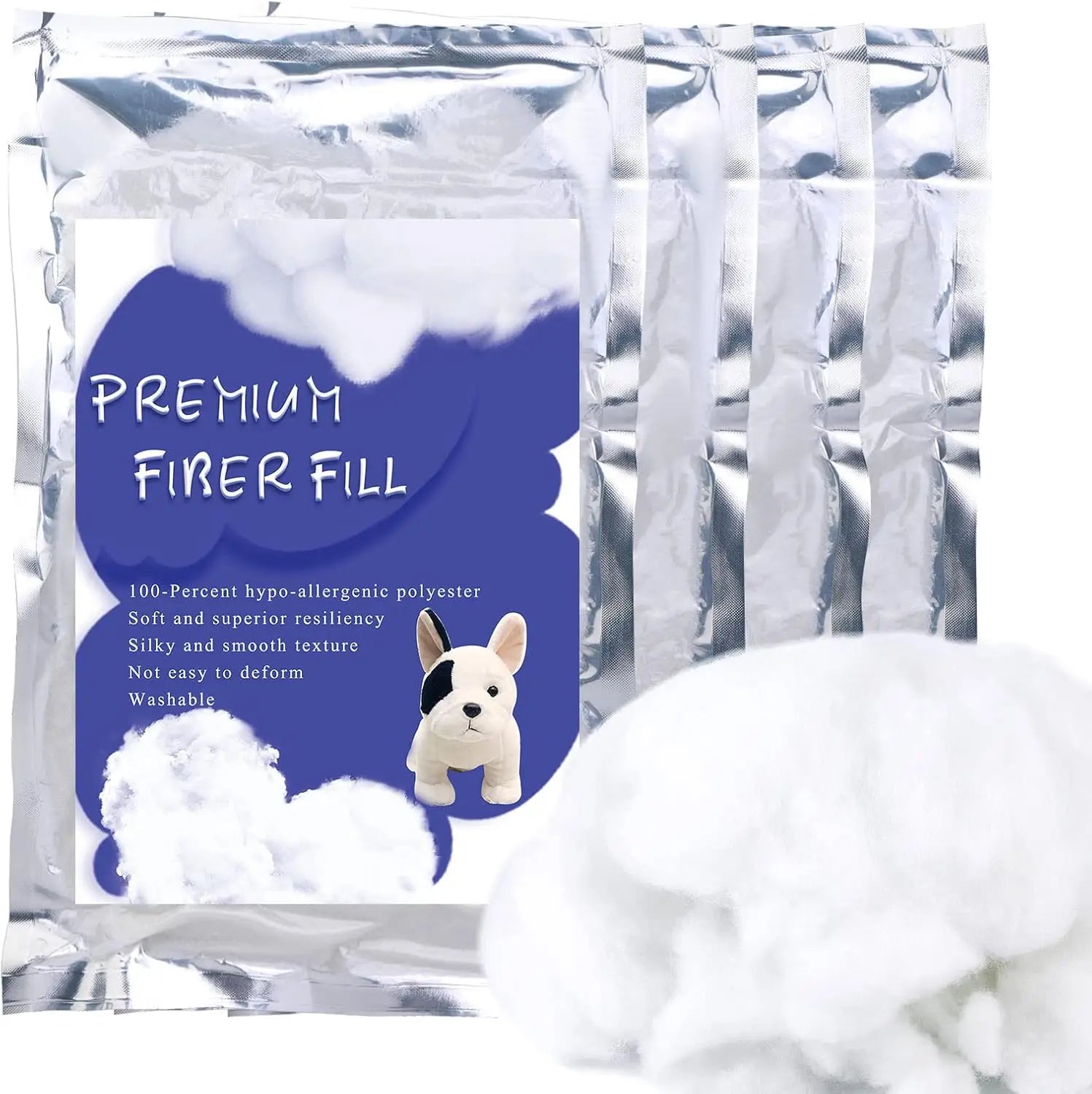 Polyfill Stuffing Fiber Fill White High Resilience Premium Fiberfill Crochet Stuffing