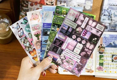 80pcs Vintage Die-Cut Sticker BookJunk Journals & DIY Crafting