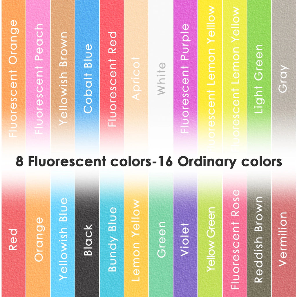 Opaque 24 Color Acrylic Airbrush Paint Set