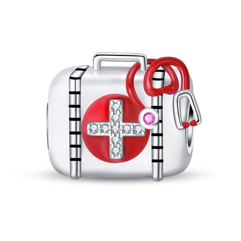 Original 925 Sterling Silver Charm Beads Medical Series