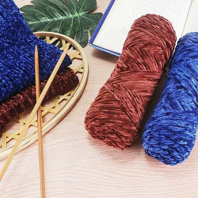 Thick Chenille Velvet Yarn 100g/Roll