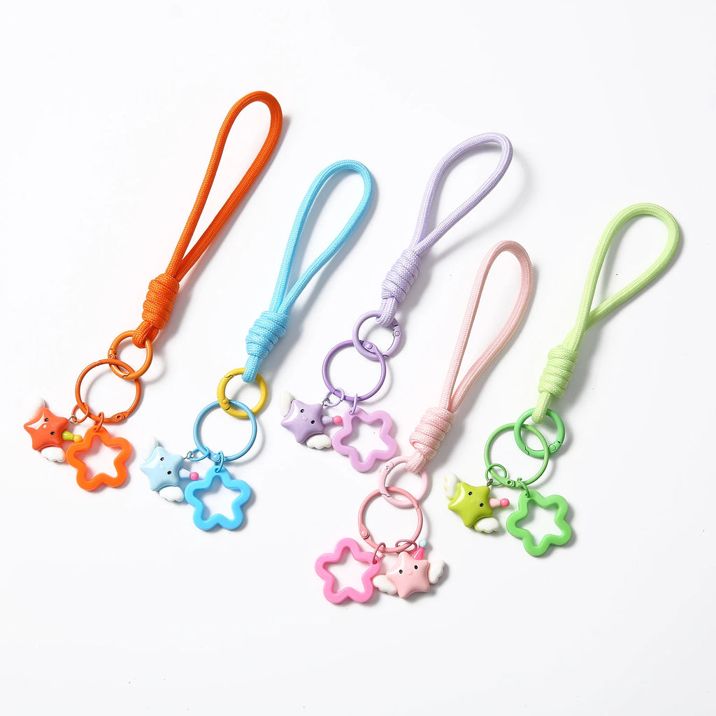 1pcs Multicolor Star Keyring Lobster Clasp Hooks, Jewelry DIY