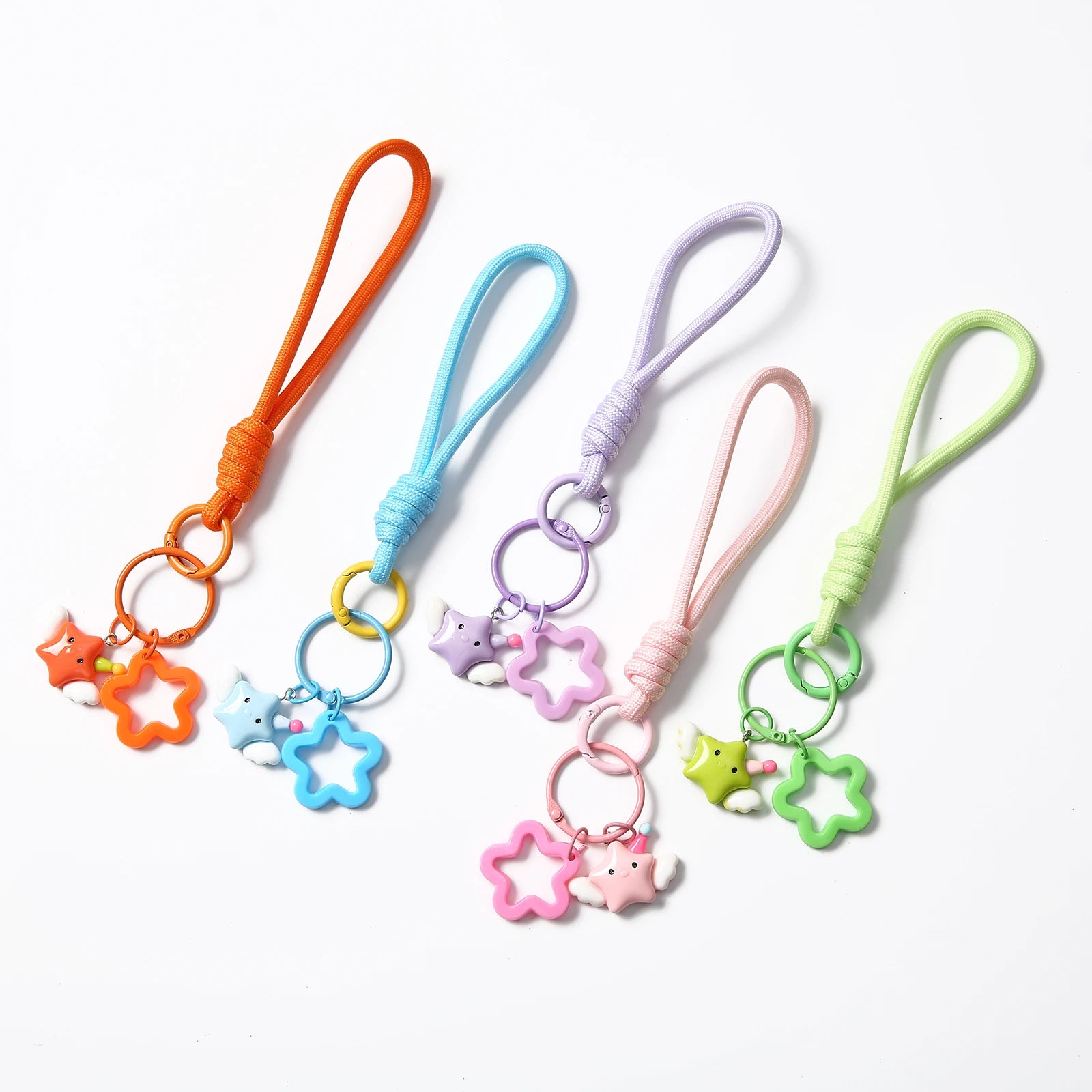 1pcs Multicolor Star Keyring Lobster Clasp Hooks, Jewelry DIY