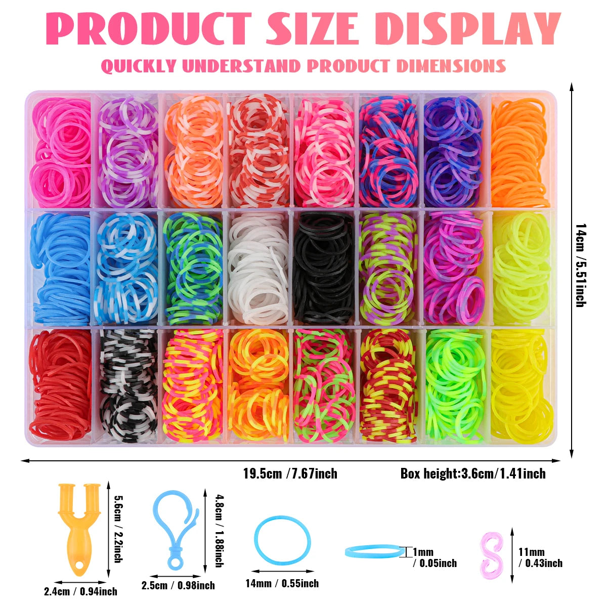 Creative rubber band Weaving Machine Kit. Colorful jewelry The DIY bracelet