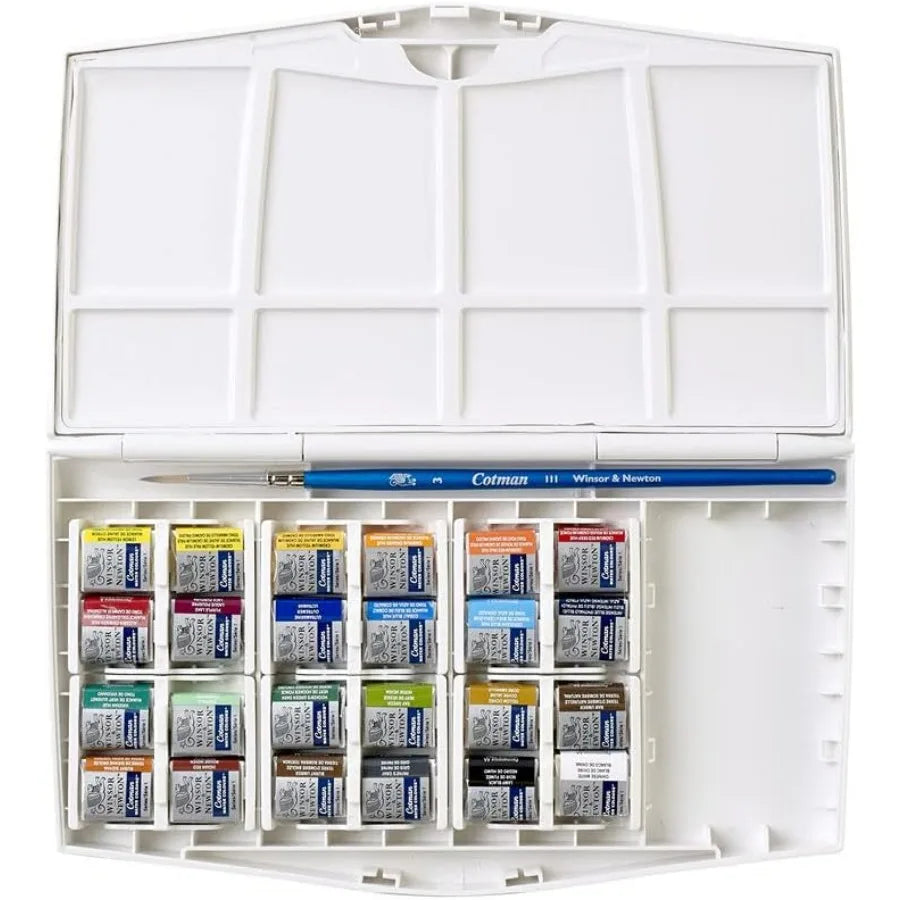 Cotman Watercolor Paint Set Studio Set 24 Half Pans