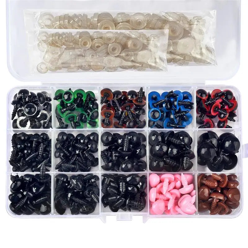 1 Box Plastic Colorful Eyes Noses For Doll Craft DIY Making Tools