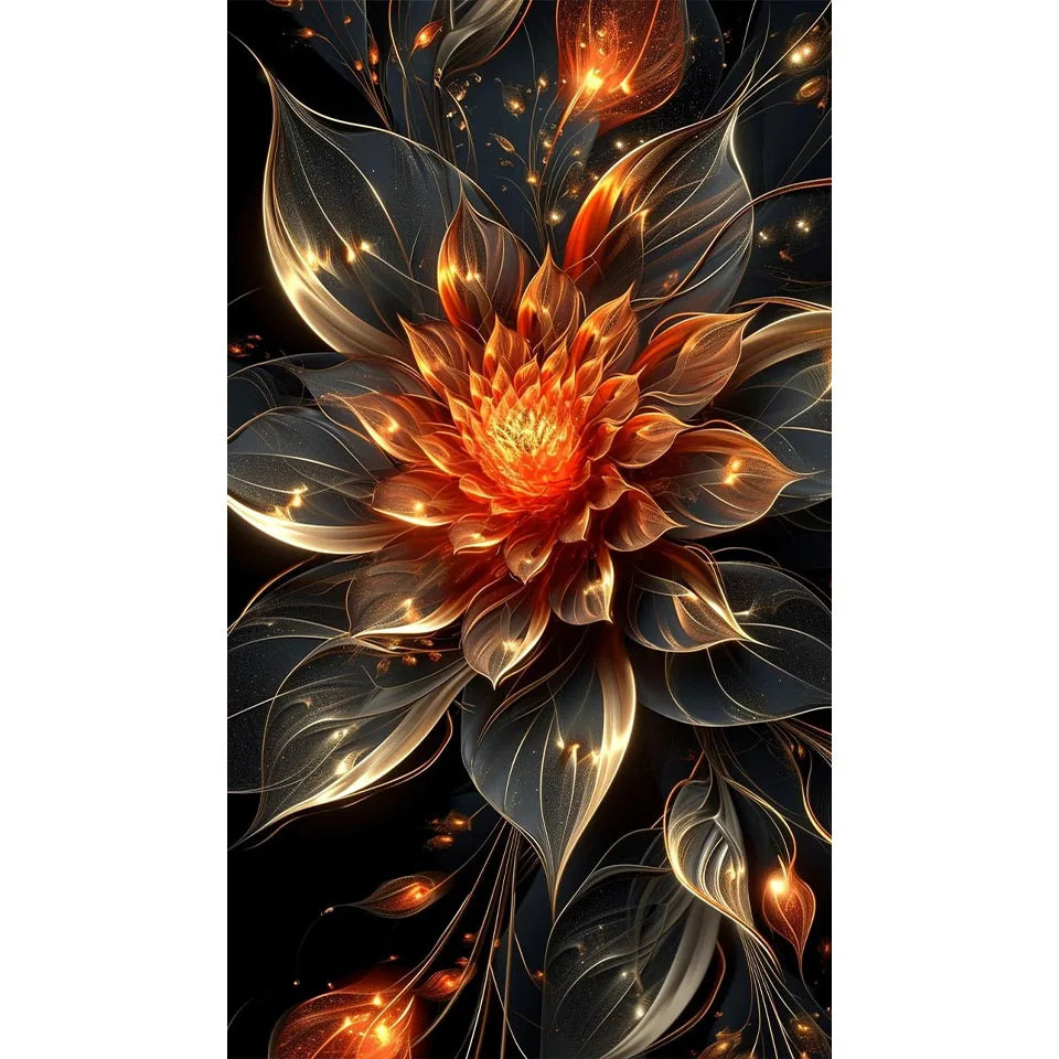 Diamond Painting Art DIY Beautiful Big Flower Diamond Mosaic Kit 5D Square Round Rhinestone Cross Stitch Home Wall Decor Gift
