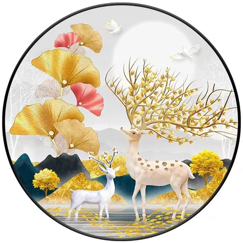 5D Diamond Painting Moonlight Elk DIY Diamond Art Embroidery Gift Office Living Room Home Decoration Diamond Cross Stitch Kits