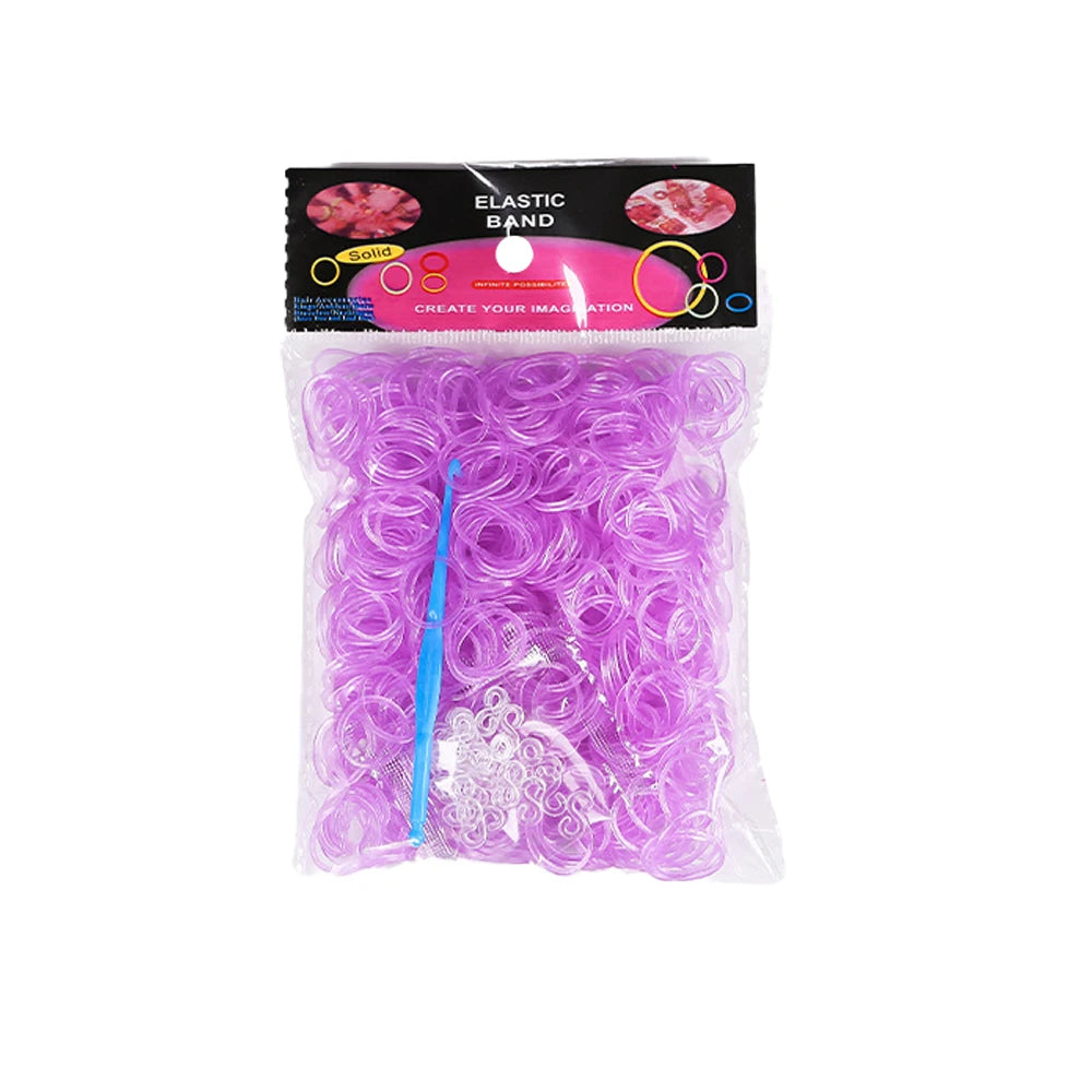 600pcs Loom Rubber Bands Kit Bracelet Making Kit for Kids Elastic Weaving