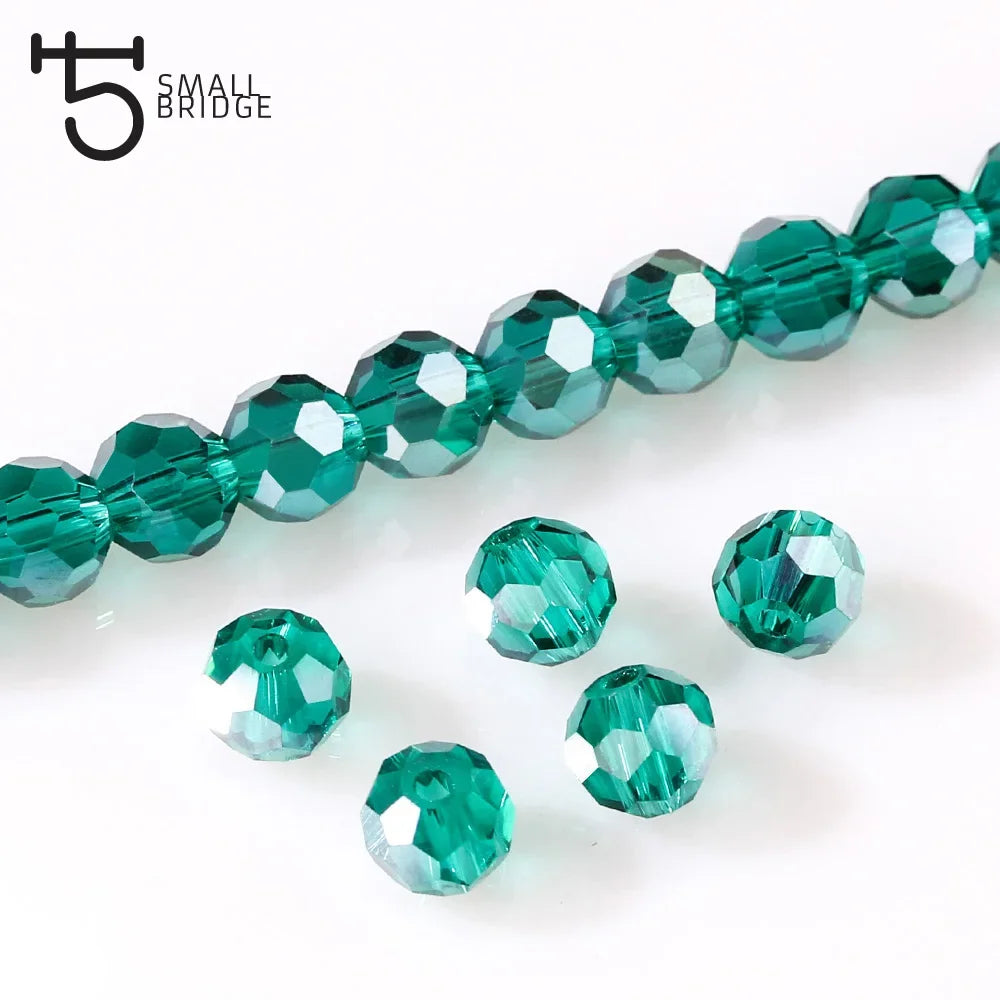 Round Spacer Glass Beads For Jewelry Making DIY Accessories