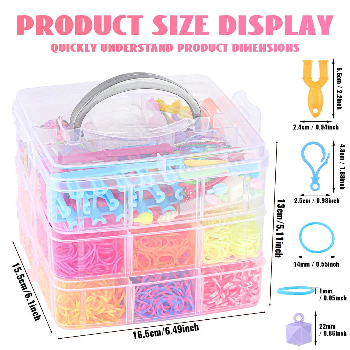 DIY Rubber Band Twist Loom Set, , Friendship Bracelet Maker Craft Kit