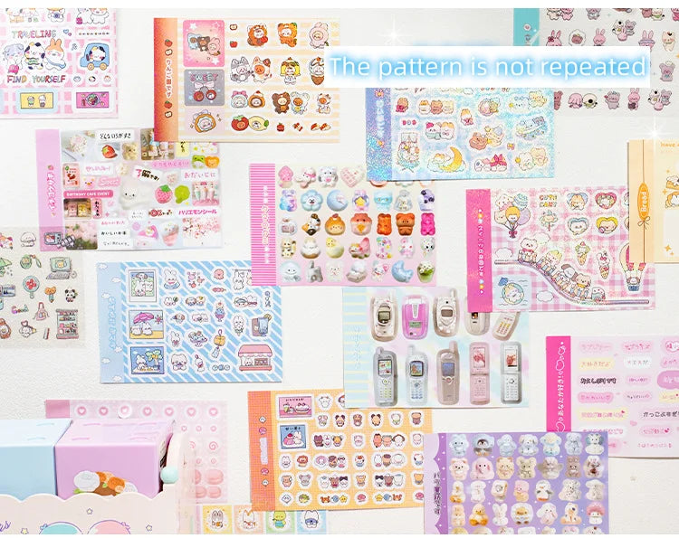 72Pcs/bag Good Mood Maker Cut Film Sticker Book