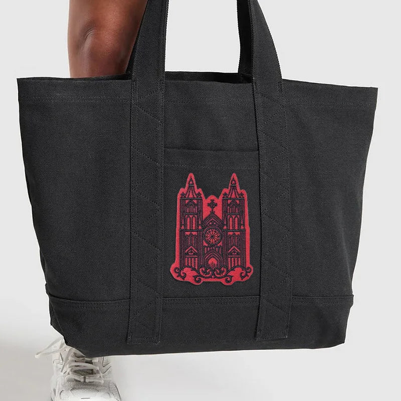 Pack of Gothic Cathedral Red and Black Embroidered Patches.