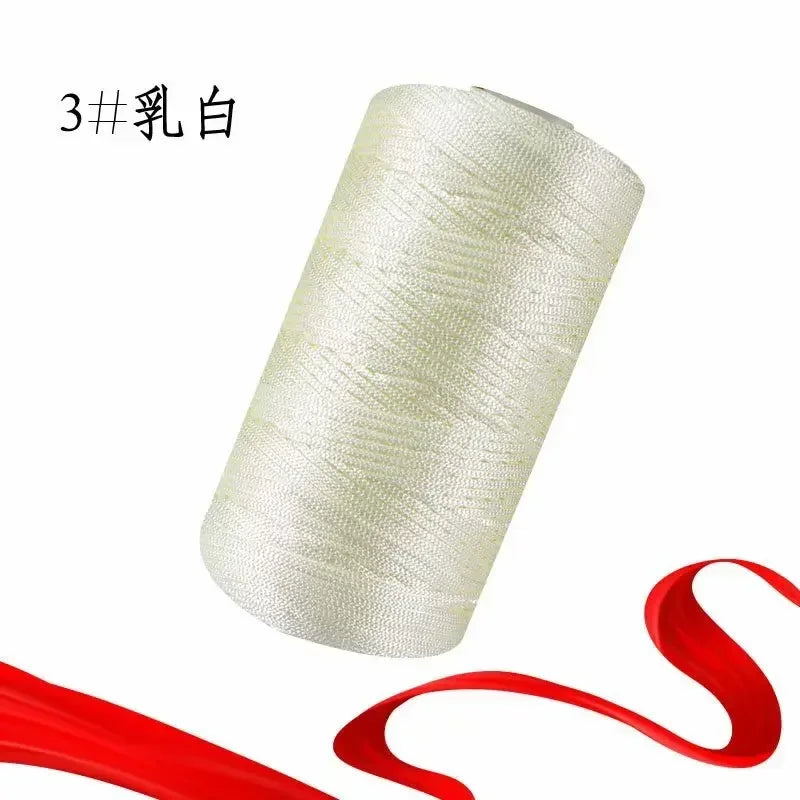 New Summer Crochet Yarn 1.5mm Thin Ice Cotton Thread for Hand Knitting Bag Hat Shoes 100g Hollow Line Colorful Nylon Cord