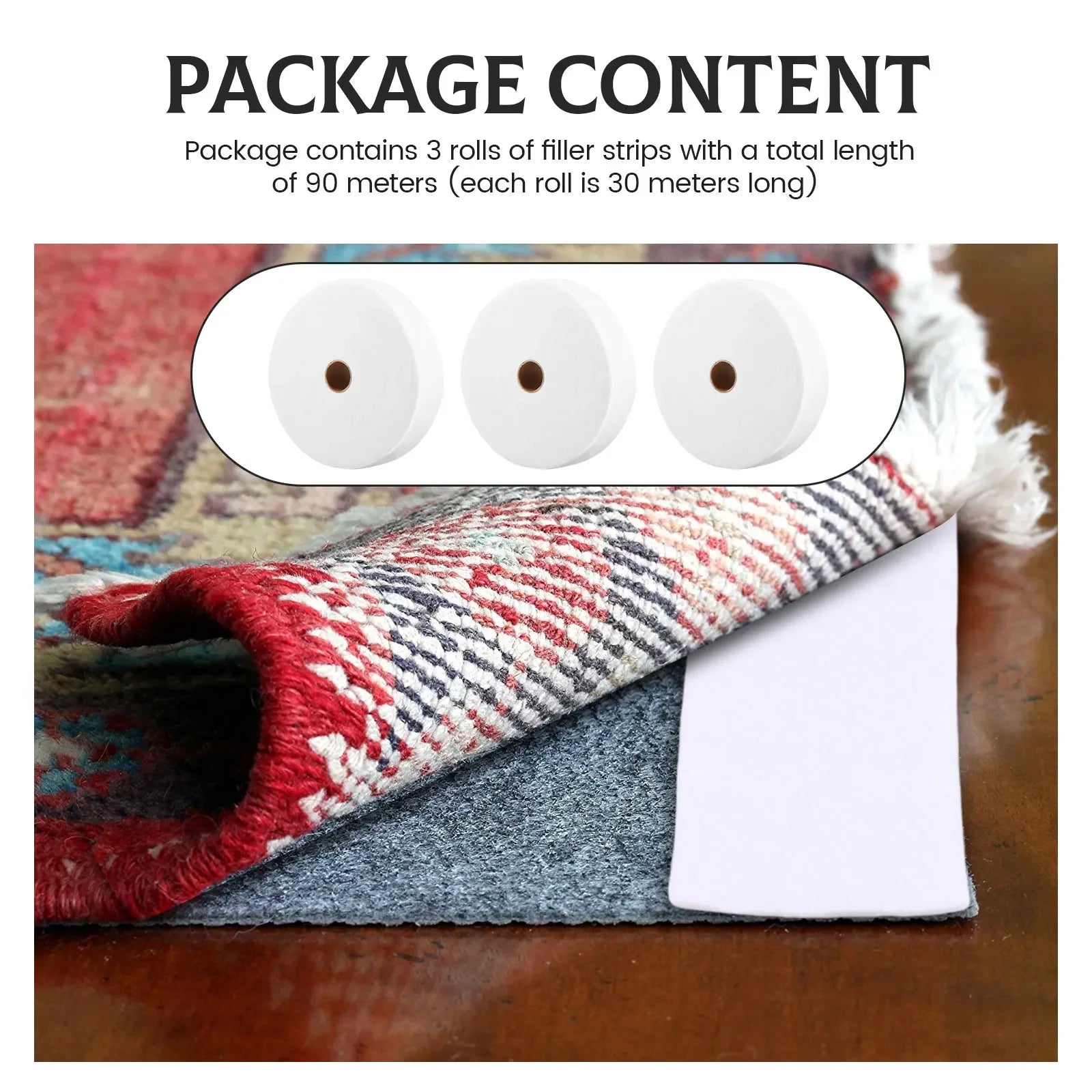 3 Rolls Jelly Roll Batting Strip 2 1/4 Inch Cotton Blend Batting on a Roll, Flexible