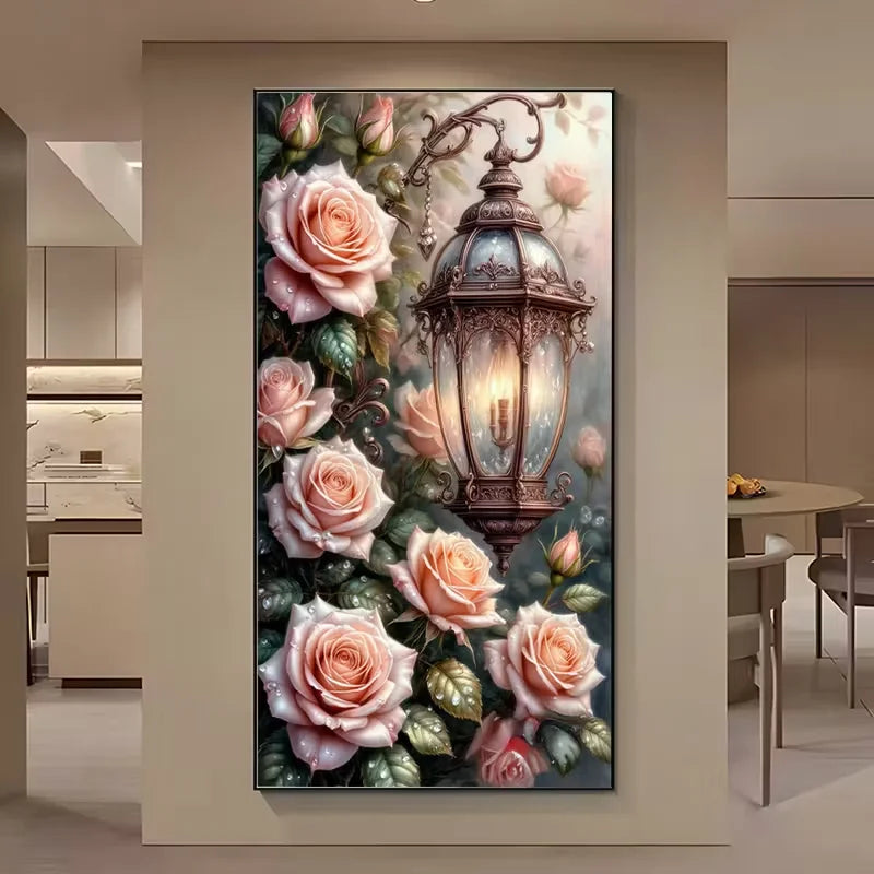 Mysterious Fantasy Pink Rose Retro Light Diamond Painting New 2026
