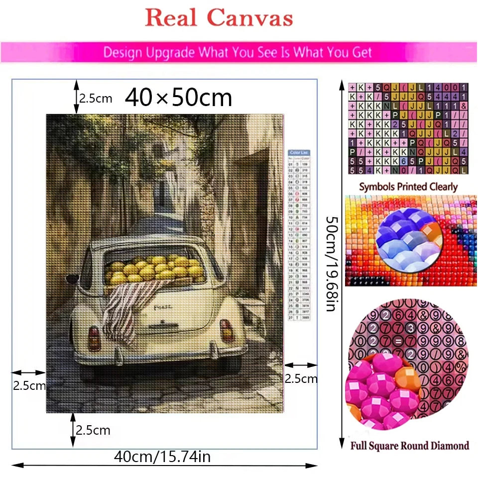 5d DIY New Arrival Diamond Painting Stitch Olive Leaf and Lemon Full Diamond Mosaic Embroidery Italian Minimalism Home Decor